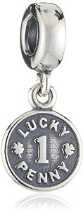 Pandora Lucky Penny Silver Dangle Charm