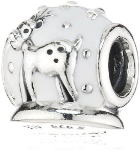 Pandora MOMENTS SILBERELEMENT SCHNEEKUGEL SNOWGLOBE Charm