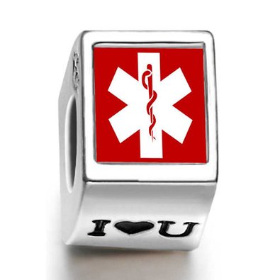 Pandora Medical Alert Photo Love Charm