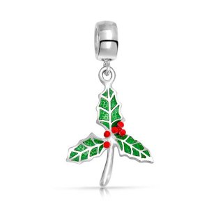 Pandora Mistletoe Enamel Dangle Charm