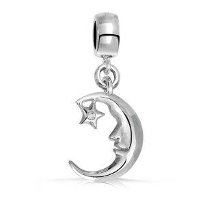 Pandora Moon CZ Star Dangle Charm