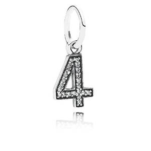 Pandora Moonstone Two Stone Number 4 Charm image