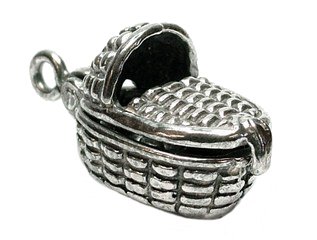 Pandora Moses Basket Baby Sterling Silver Charm image
