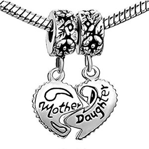 Pandora Mother Daughter Heart Pendant Charm image