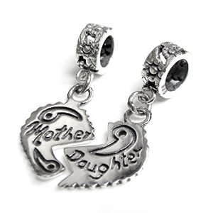 Pandora Mother Daughter Separable Heart Flower Charm