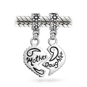 Pandora Mother Daughter Split Heart Dangle Set Charm image