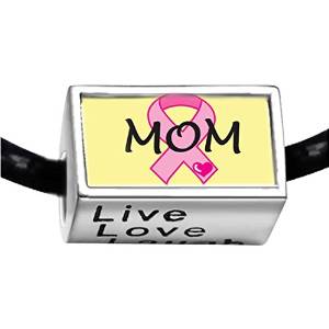 Pandora Mother Pink Ribbon Photo Charm