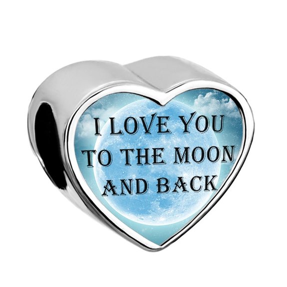 Pandora Muchas Poetry Heart Photo Charm image