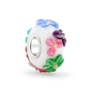 Pandora Multicolor 3D Flower Murano Glass Charm image