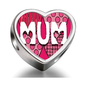 Pandora Mum Heart Photo Charm