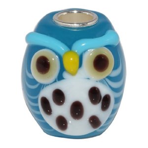 Pandora Murano Glass Bluesy Owl Charm