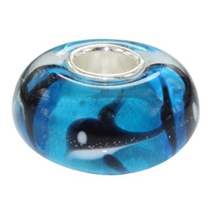 Pandora Murano Glass Whale In Ocean Charm