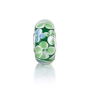 Pandora Murano Green Flower Charm image