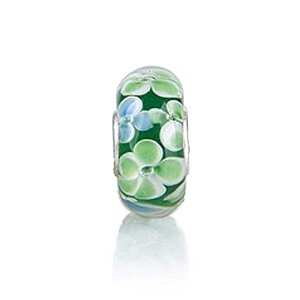 Pandora Murano Green Flower Charm