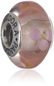 Pandora Murano Pink Flowers Charm image