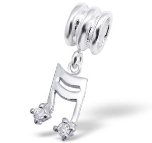Pandora Music Note Dangling Crystal Charm image