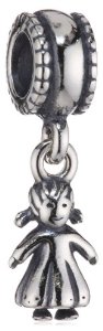 Pandora My Little Girl Dangle Silver Bead Charm image