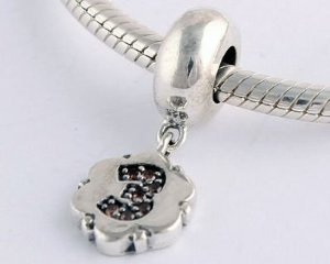 Pandora Number 3 Dangle Charm