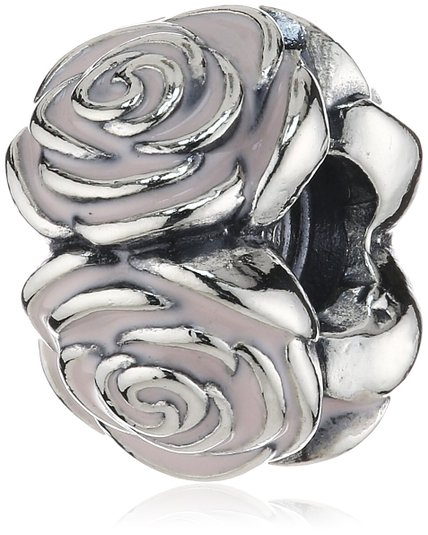 Pandora October Birthstone Rose Pink Crystal Swirl Charm image