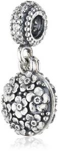 Pandora On Swirl Pattern Dangle Flower Charm image