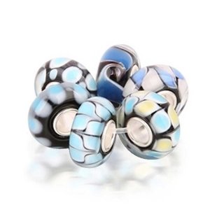 Pandora Onyx Blue Topaz Bundle Silver Charm