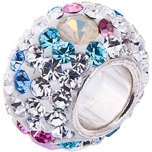 Pandora Opal With Blue And Pink Crystals Charm