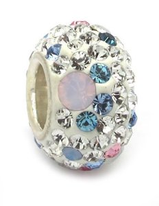 Pandora Opal With Pink White Blue Swarovski Crystals Charm image