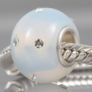 Pandora Opalescent Crystals Glass Silver Core Charm