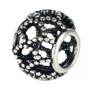 Pandora Openwork Beaded Weave Cage Charm