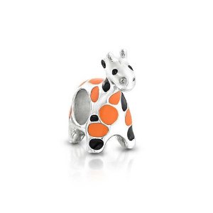 Pandora Orange Black Giraffe Charm