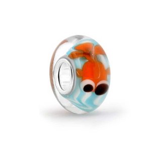 Pandora Orange Fish In Murano Glass Charm