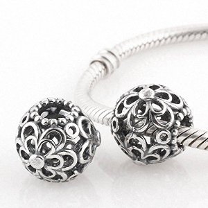 Pandora Oxidized Daisies Charm