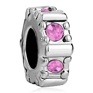 Pandora PINK Crystals Spacer Charm