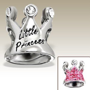 Pandora PRINCESS PINK Crystal Crown Charm image