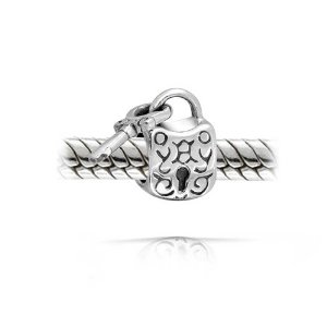 Pandora Padlock Key Dangle Charm image