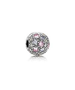 Pandora Pale Pink Pearl Spacer Dangle Charm