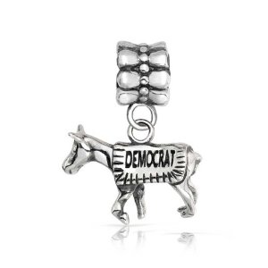 Pandora Patriotic Democrat Donkey Dangle Charm image