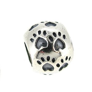 Pandora Paw Round Silver Charm image