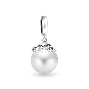 Pandora Pearl Crystal Dangle Charm image