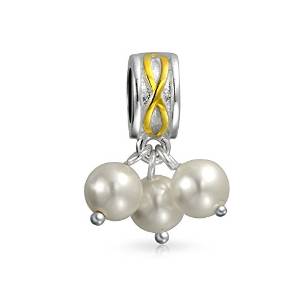 Pandora Pearl Star Pattern Charm image