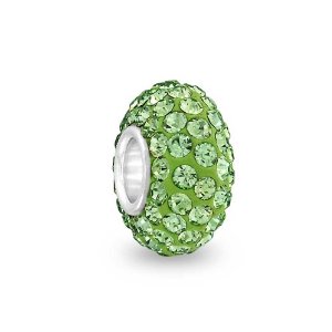 Pandora Peridot Color Swarovski Crystal Charm