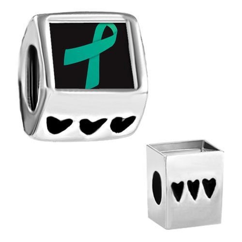 Pandora Photo Teal Ribbon Awareness Charm