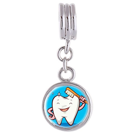 Pandora Photo Tooth Brush Photo Flower Charm image