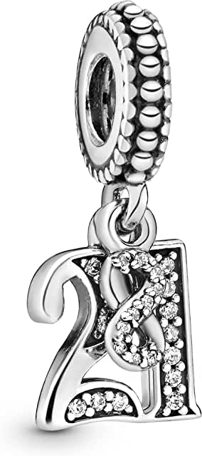 Pandora Pink 21st Birthday Pendant Charm image