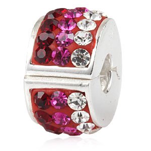Pandora Pink And Clear CZ Clip Charm