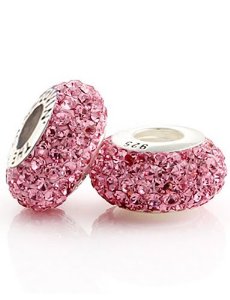 Pandora Pink Austrian Crystal Charm