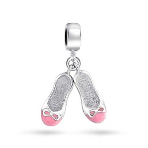 Pandora Pink Ballet Slippers Shoes Dangle Charm image