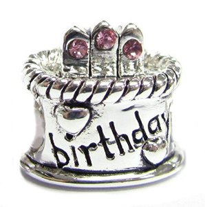 Pandora Pink CZ Birthday Cake Charm