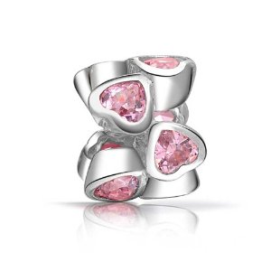 Pandora Pink CZ Heart Charm image