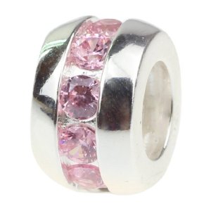 Pandora Pink CZ Stones Silver Core Charm